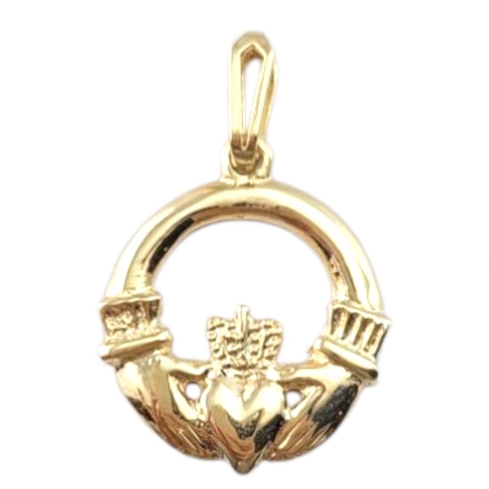 9 Karat Yellow Gold Claddagh Pendant #21319